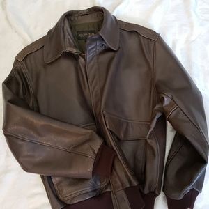 Golden Bear Vintage Leather Jacket Brown